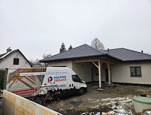 Zateplení stropu bungalovu pomocí foukané izolace